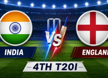 India and England players during a T20I match ahead of the fourth game in Bristol.