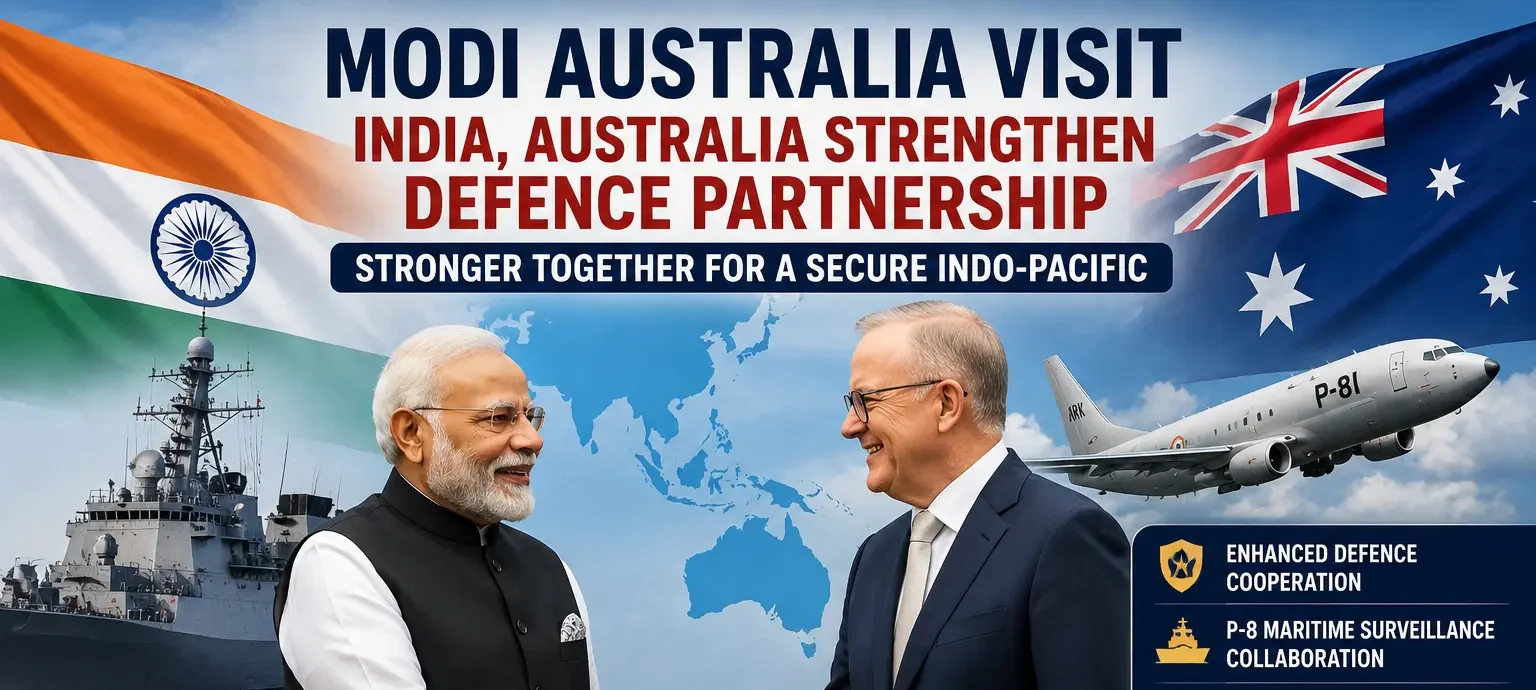 Prime Minister Narendra Modi during discussions on India-Australia defence cooperation.