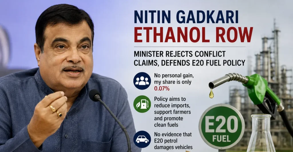 Nitin Gadkari speaks on the ethanol policy and E20 petrol controversy.