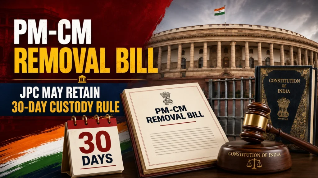 PM-CM removal bill likely to retain the 30-day custody provision
