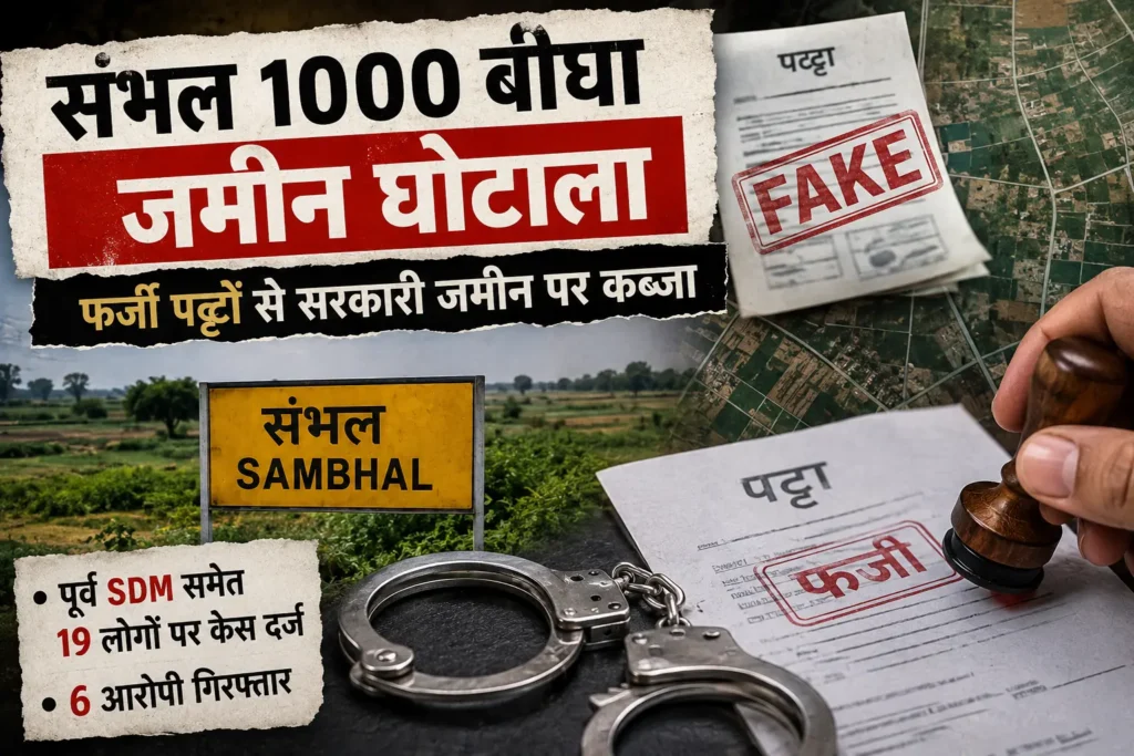 संभल 1000 बीघा जमीन घोटाले की जांच से जुड़ा सांकेतिक दृश्य
