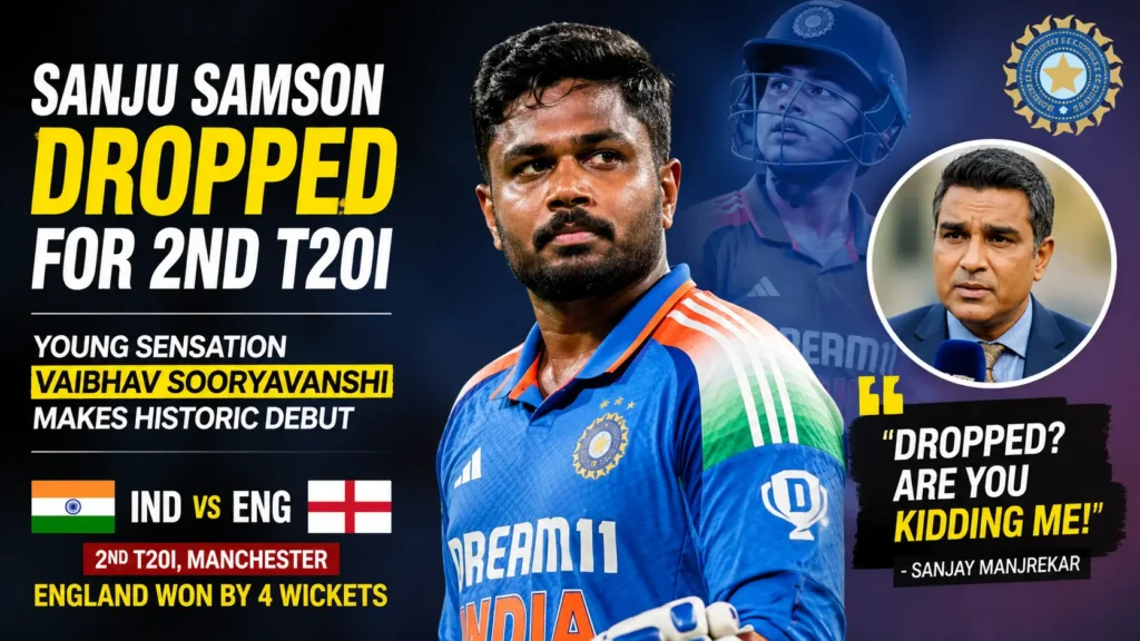 Sanju Samson dropped from India Playing XI against England in the second T20I.