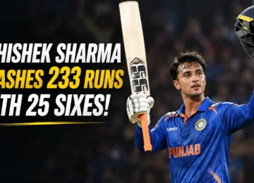 Abhishek Sharma ने पंजाब इंटर-डिस्ट्रिक्ट वनडे मैच में 233 रन की पारी खेली।