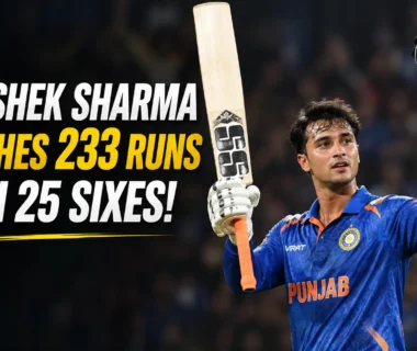 Abhishek Sharma ने पंजाब इंटर-डिस्ट्रिक्ट वनडे मैच में 233 रन की पारी खेली।