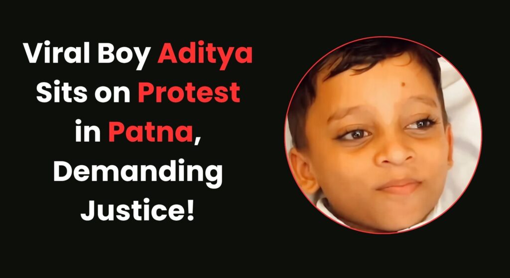 Aditya Kumar stages protest in Patna seeking justice for parents
