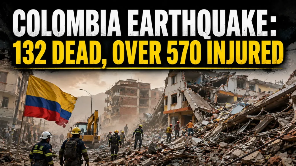 Colombia Earthquake leaves 132 dead and over 570 injured after a 7.4-magnitude tremor