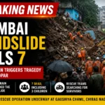 Mumbai landslide in Ghatkopar kills seven people, including three children, as NDRF teams conduct rescue operations after heavy rain.