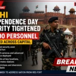 Delhi Independence Day security tightened with 25,000 personnel deployed across the capital, including heavy security around the Red Fort
