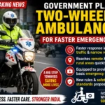 Government proposes two-wheeler ambulances to improve emergency medical response in rural areas, remote regions and traffic-congested cities across India.