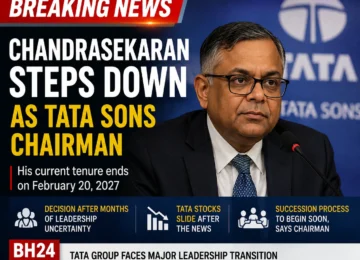 N Chandrasekaran steps down as Tata Sons chairman as his tenure ends in February 2027.