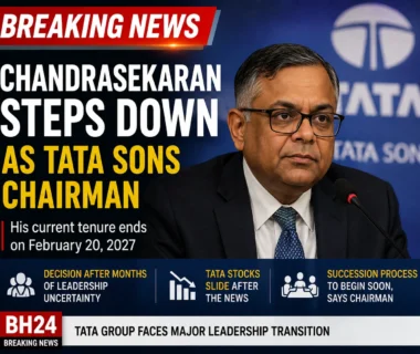 N Chandrasekaran steps down as Tata Sons chairman as his tenure ends in February 2027.