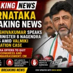 Karnataka CM DK Shivakumar speaks after minister B Nagendra resigns amid the Valmiki Corporation case.
