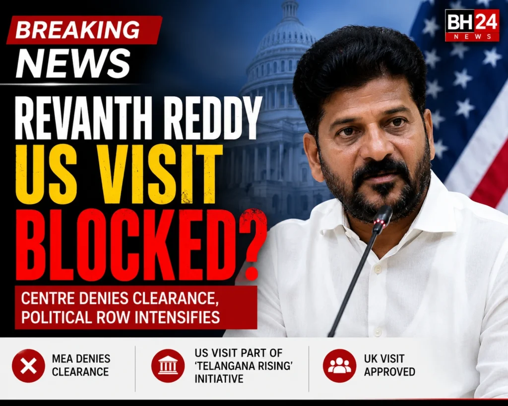 Telangana Chief Minister Revanth Reddy after Centre denies clearance for his US visit