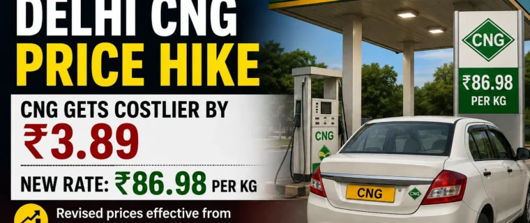 Delhi CNG price hike raises CNG rate by ₹3.89 to ₹86.98 per kg from August 29, 2026.