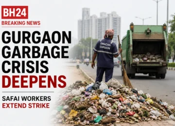 Gurgaon garbage crisis deepens as sanitation workers extend their strike and warn of an indefinite protest.