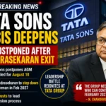 Tata Sons crisis deepens as N Chandrasekaran prepares to step down and AGM is postponed.