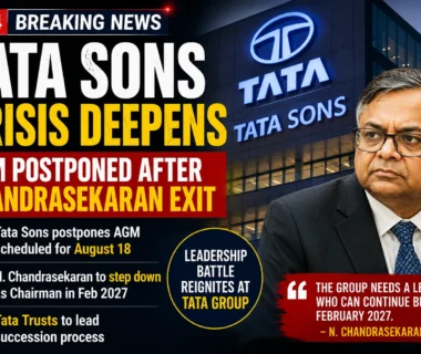 Tata Sons crisis deepens as N Chandrasekaran prepares to step down and AGM is postponed.
