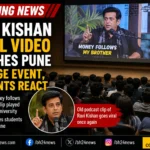 Ravi Kishan viral video played at a Pune college event as students watch his popular clip on a large screen.