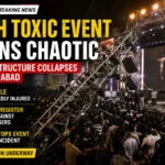 Yash Toxic event in Hyderabad after a sound structure collapsed near the crowd