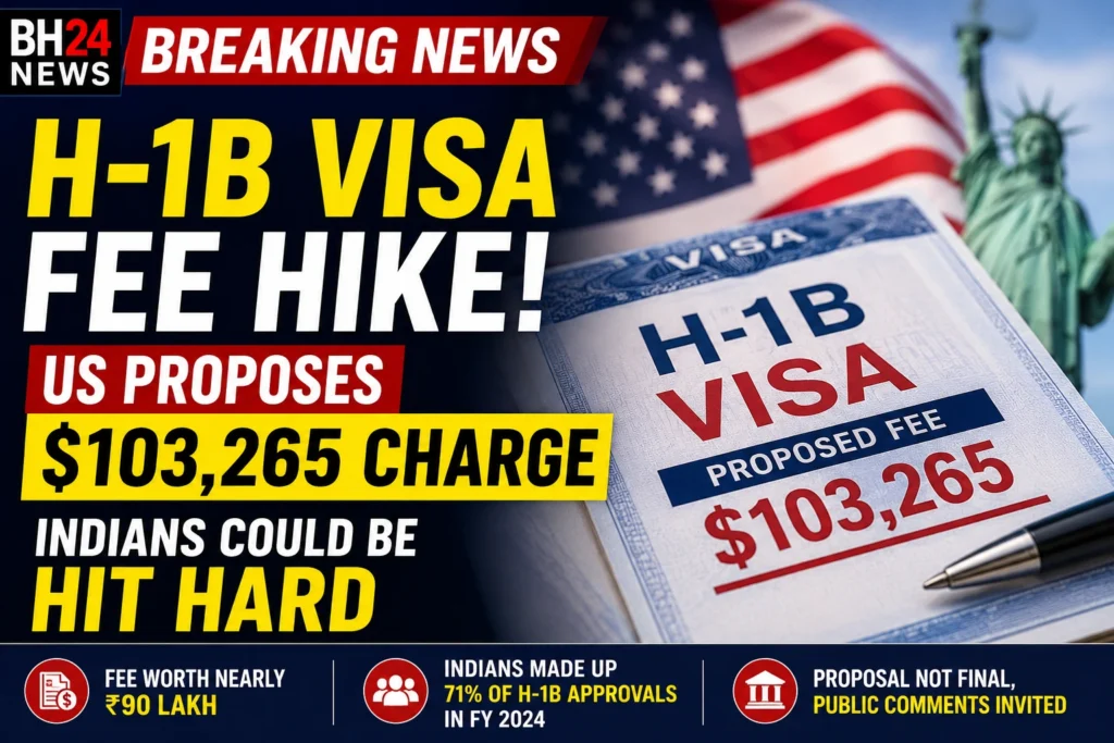 H-1B visa fee hike: US proposes $103,265 charge, Indian professionals face possible impact.