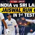 India vs Sri Lanka 1st Test as Yashasvi Jaiswal is run out after scoring 32 in Galle