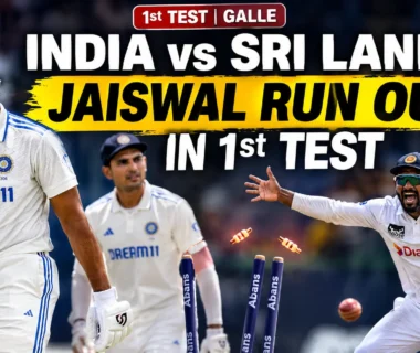 India vs Sri Lanka 1st Test as Yashasvi Jaiswal is run out after scoring 32 in Galle