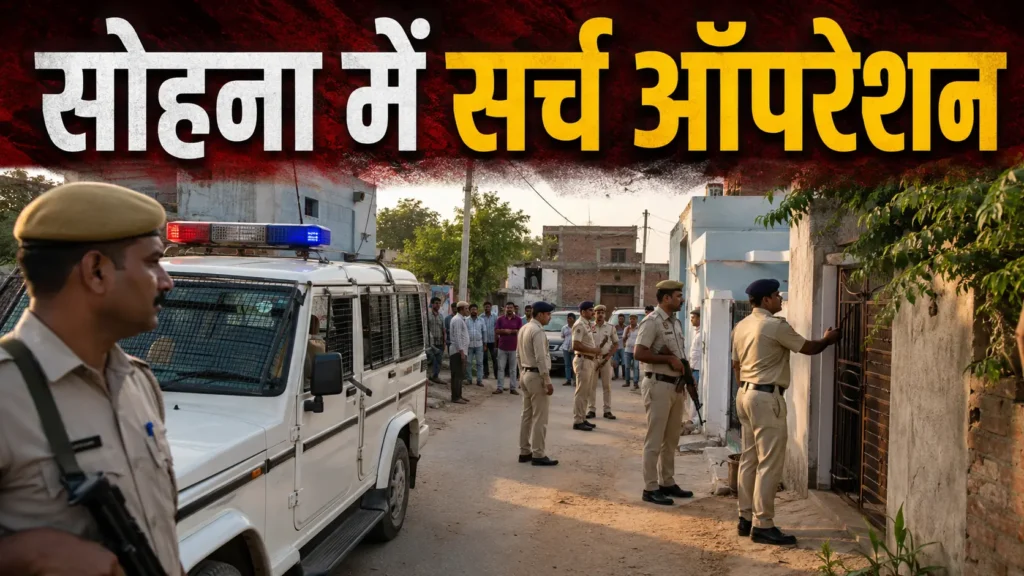 Sohna Search Operation के दौरान सिलानी गांव में पुलिस की तलाशी