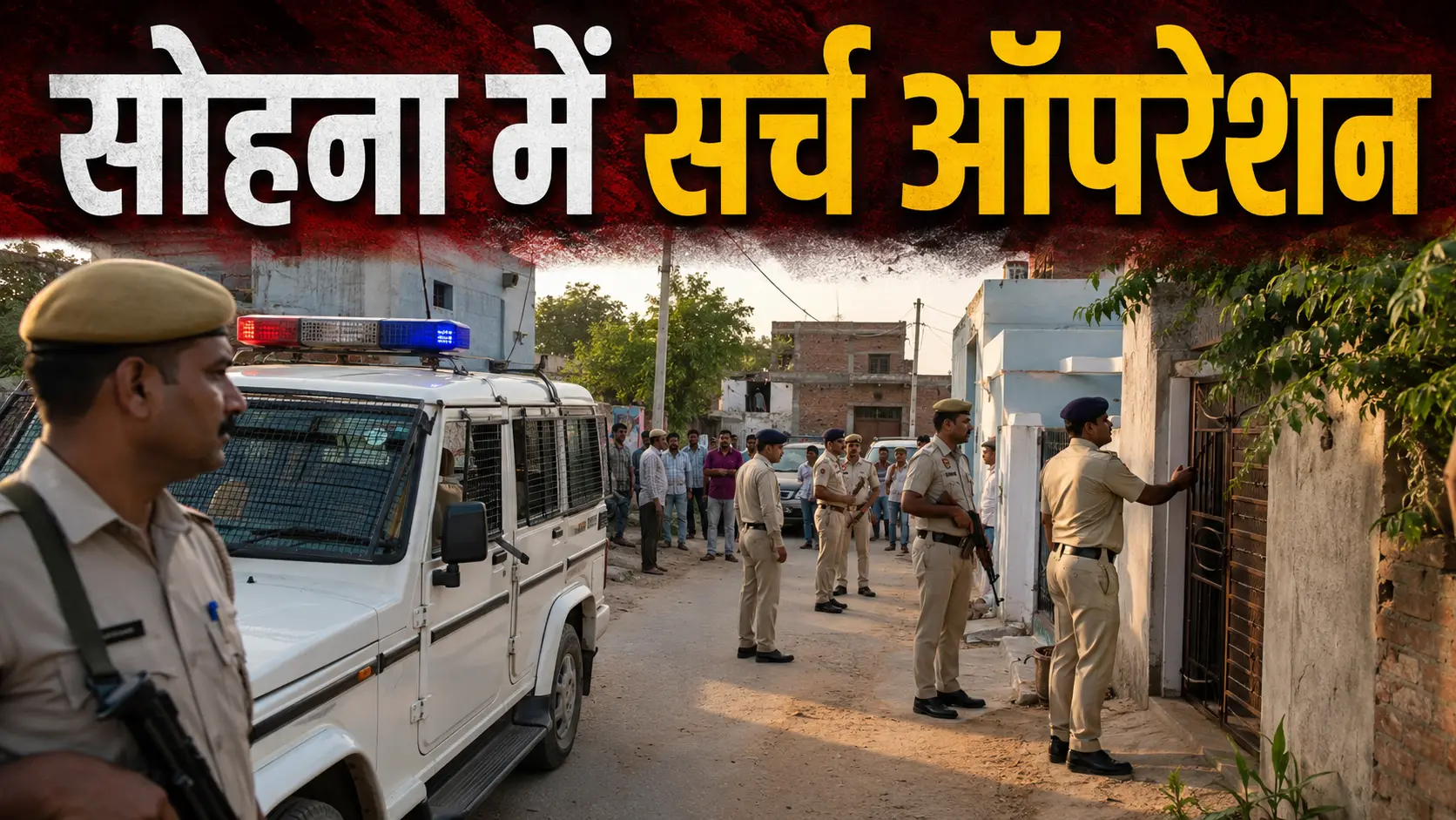 Sohna Search Operation के दौरान सिलानी गांव में पुलिस की तलाशी