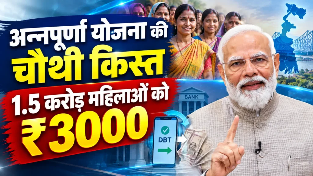 अन्नपूर्णा योजना चौथी किस्त के तहत महिलाओं को ₹3000 की सहायता