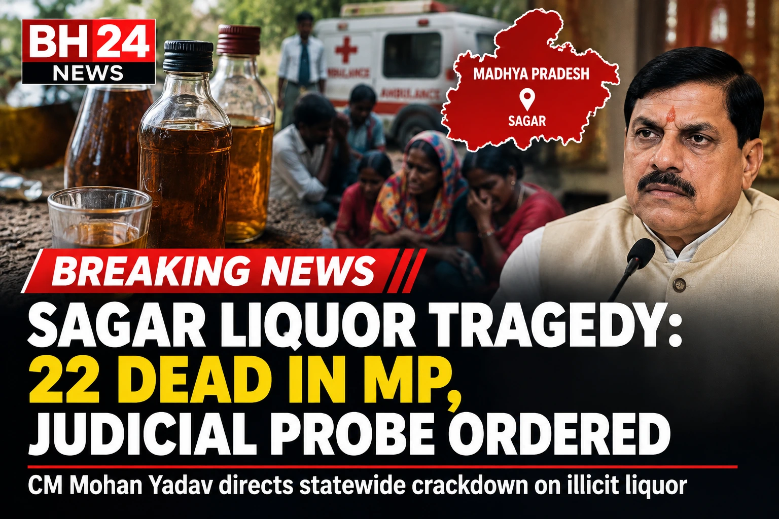Sagar liquor tragedy in Madhya Pradesh leaves 22 dead as authorities launch crackdown on spurious liquor