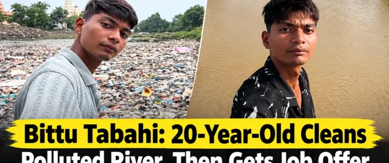 Bittu Tabahi cleans the polluted Ajnar River in Madhya Pradesh and later receives a job offer from Dutch environmentalist Boyan Slat.