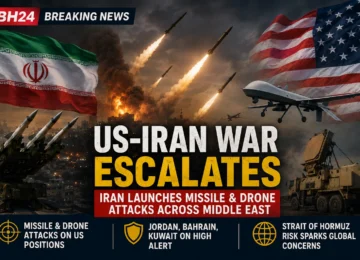 US-Iran War escalates as Iran launches missile and drone attacks across the Middle East.