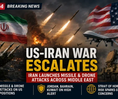 US-Iran War escalates as Iran launches missile and drone attacks across the Middle East.