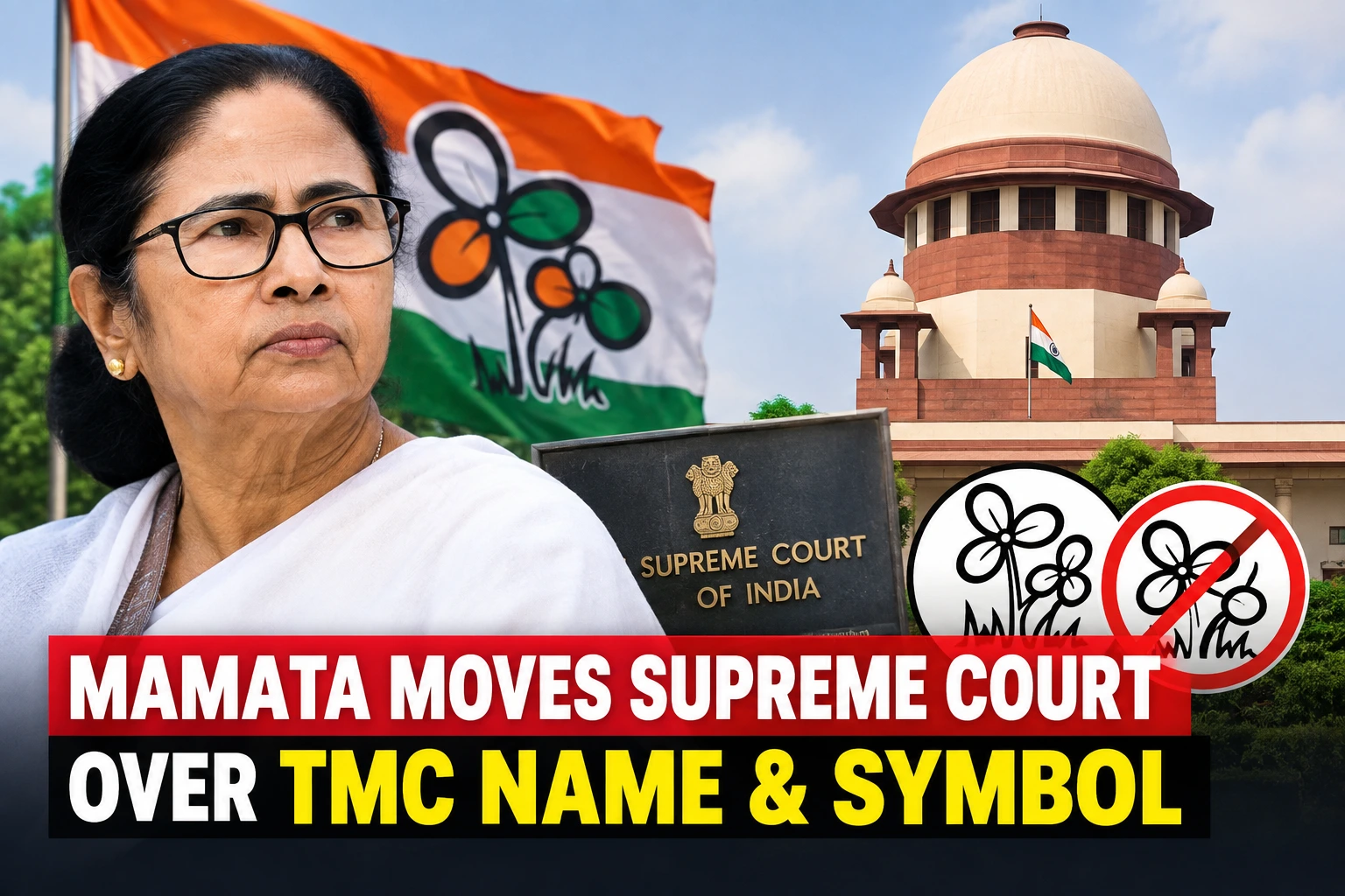 Mamata Banerjee moves Supreme Court over TMC name and election symbol freeze