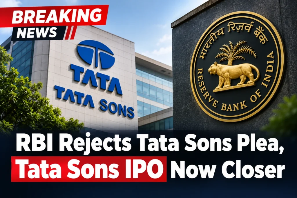 RBI has rejected Tata Sons’ request to surrender its NBFC registration, bringing the Tata Sons IPO and mandatory public listing closer.