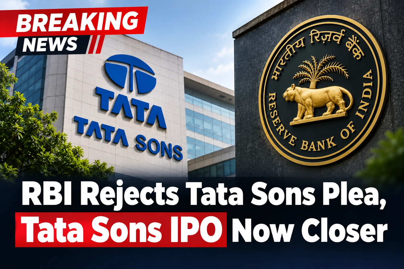 RBI has rejected Tata Sons’ request to surrender its NBFC registration, bringing the Tata Sons IPO and mandatory public listing closer.