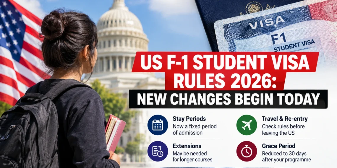 US F-1 Student Visa Rules 2026 changes for Indian students in the United States
