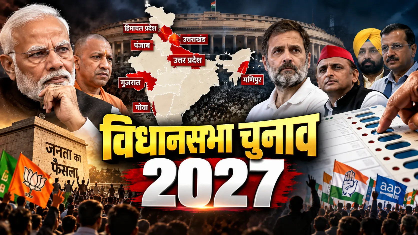 विधानसभा चुनाव 2027 में सात राज्यों में चुनाव