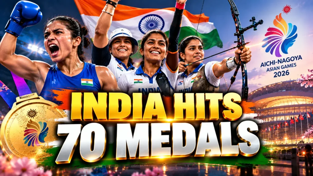 Asian Games 2026 India Day 14 medal tally reaches 70
