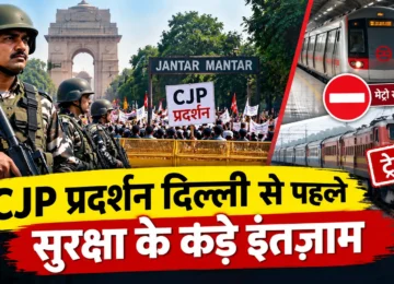 CJP प्रदर्शन दिल्ली के मद्देनजर सुरक्षा और यातायात व्यवस्था