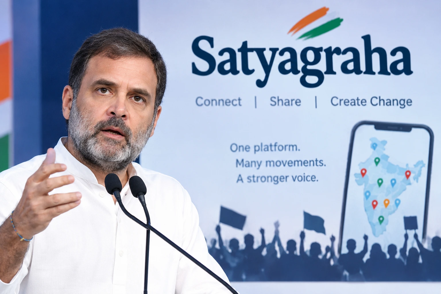 Rahul Gandhi launches Satyagraha platform to connect public movements
