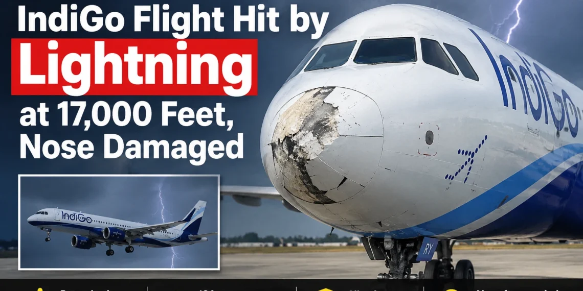 IndiGo flight damaged after severe weather at 17,000 feet