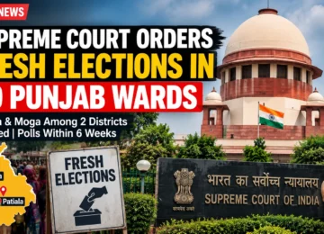 Supreme Court orders fresh elections in 50 Punjab municipal wards across Patiala and Moga.