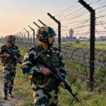 BSF Punjab personnel patrolling the India-Pakistan border