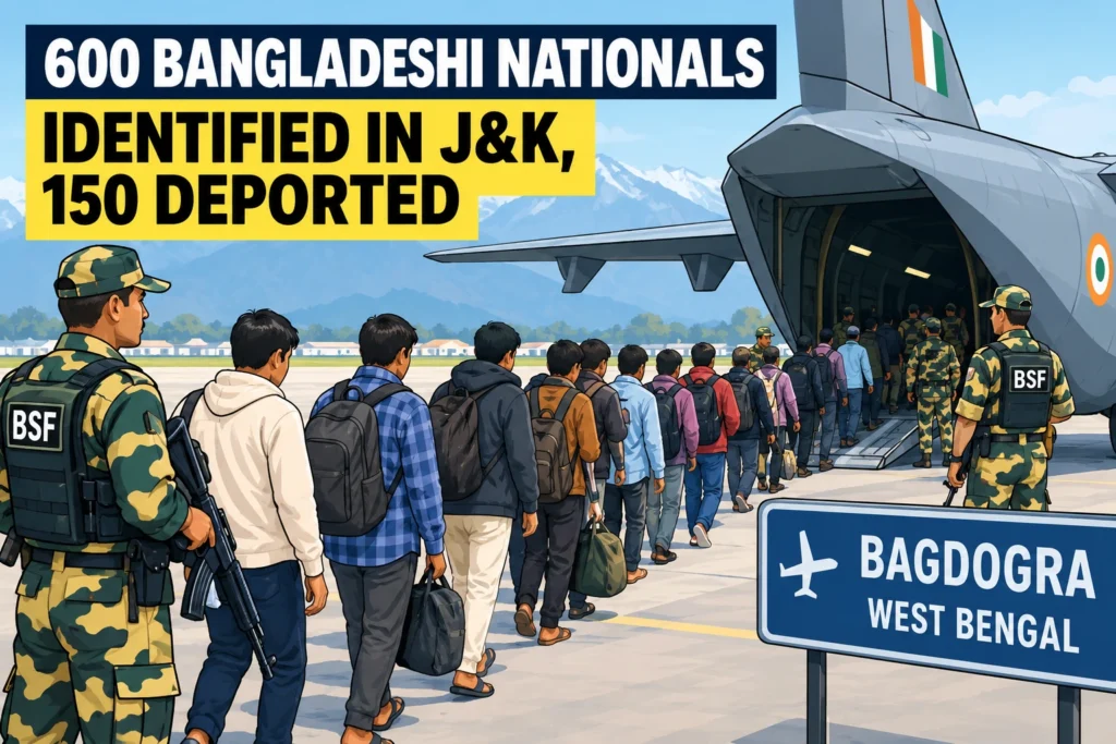 150 Bangladeshi nationals moved from J&K for deportation