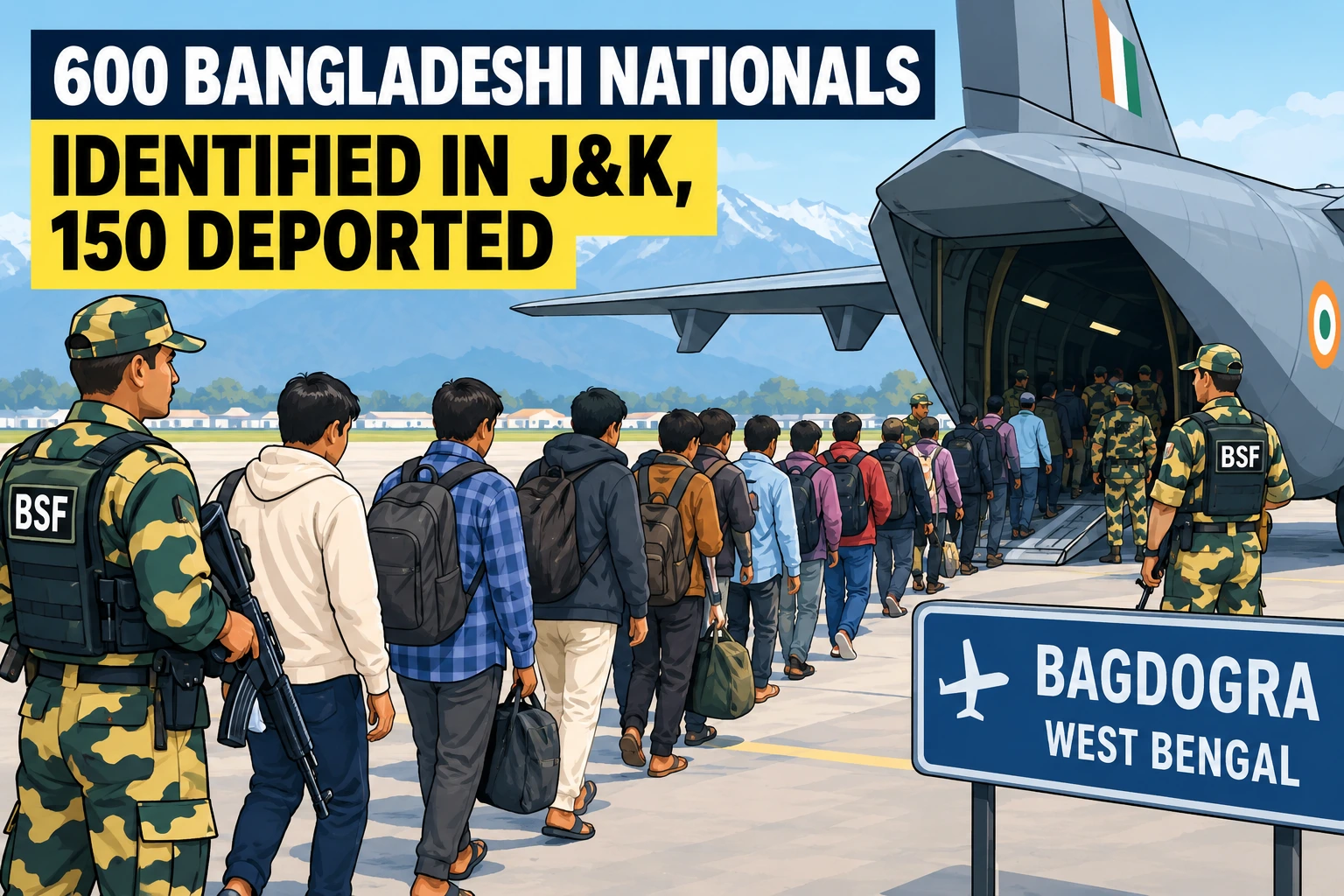 150 Bangladeshi nationals moved from J&K for deportation
