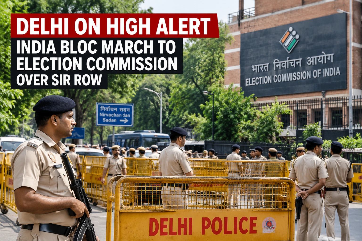 Security tightened in Delhi ahead of INDIA bloc protest over SIR.