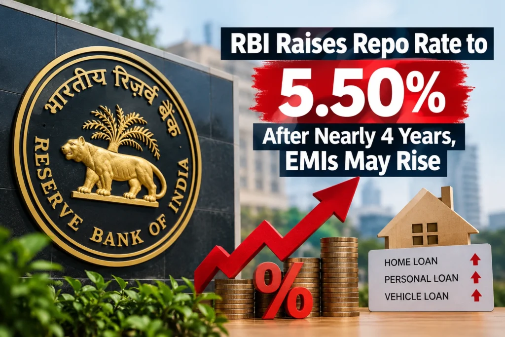 RBI raises repo rate to 5.50 percent, EMIs may rise
