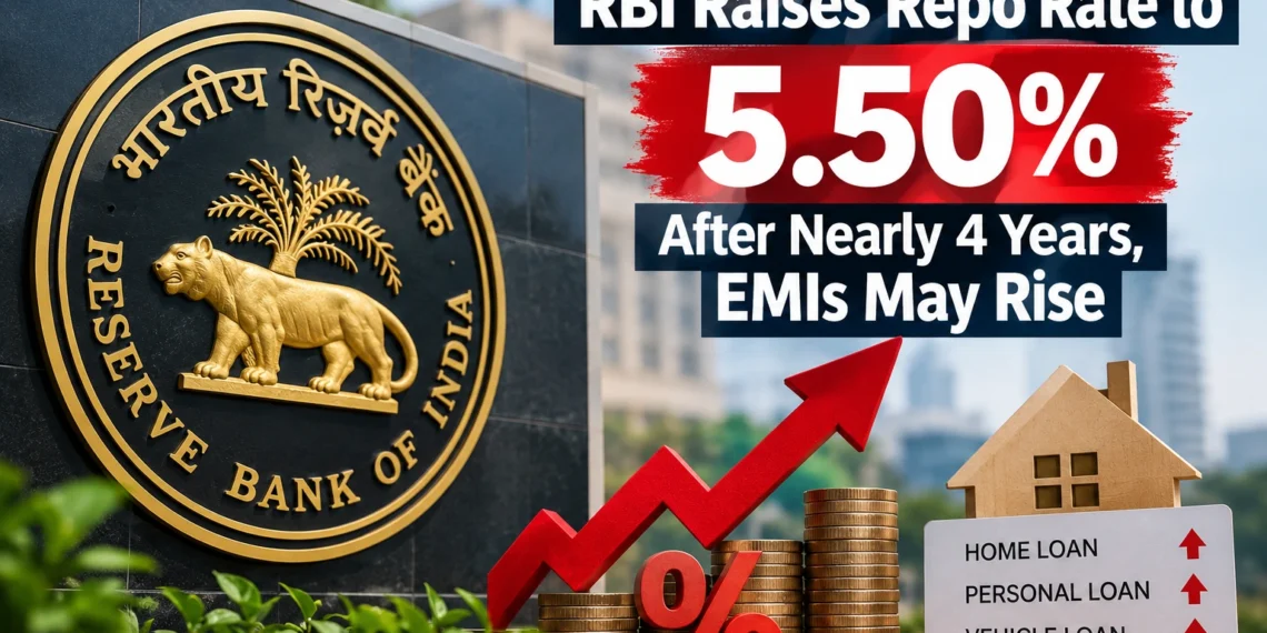 RBI raises repo rate to 5.50 percent, EMIs may rise