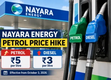 Nayara Energy petrol price hike and diesel price increase